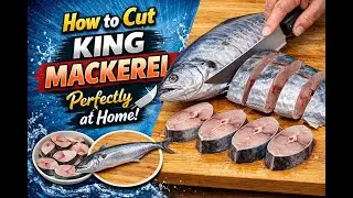 How to Cut Surmai Fish at Home | King Mackerel & black pomfret Fish Cutting