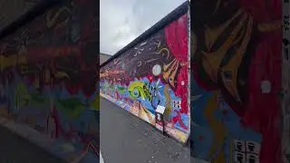 The Berlin Wall has art on it in Germany #art