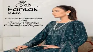 FANTAK ORIGINAL BRAND | VISCOSE EMBROIDERY With FANCY CHIFFON EMBROIDERY DUPATYA | VOL 20