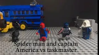 Spider man and captain America vs taskmaster