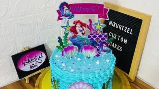 PRINCESS ARIEL CAKE || Little Mermaid Cake TUTORIAL  #Mikurtzel TV