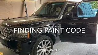 Paint code location Range Rover