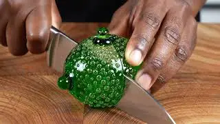 Cutting Glass Fruits | Ultra Satisfying ASMR Sounds for Sleep & Relaxation 🍎🔪✨