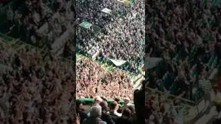 Celtic v Kilmarnock 08.04.17 Green Brigade taps aff Scotty Sinclair song & MOUSSA DEMBELE welcome