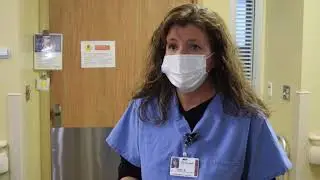 Keri Roehl with EVS describes the process of cleaning COVID rooms