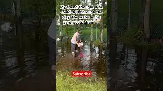 Draining water out of your lawn #diy  #redneck #home #fail  #fails #garden #wateryourlawn #lawncare