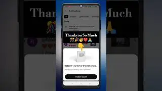 YouTube Creator Award Silver Play Button #YouTubeSilver #CreatorAward #youtubeshorts #shorts #short
