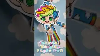 Tutorial Paper Doll ✨ #paperdoll #hanging #craft #trend #fyp #diy
