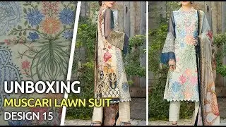Latest MUSCARI Lawn Suit 2019 | Unboxing of New Pakistani Dress Design 15 | Unbox Lawn