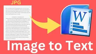 Covert Image (JPG) file to Editable Word format (Text)