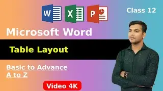 How to Change Table Layout || Table Design & Layout || MS Word Full Course || Basic to Advance ||