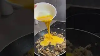 Delicious egg and mushroom omelet