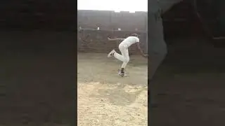 Leg break bowling action and run up