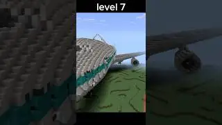 Airplane by levels!!! #minecraft #airplane #shorts