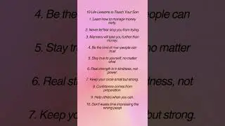 10 Life Lessons to Teach Your Son #shortvideo#subscribemychannel #shorts #newvideo #quotes