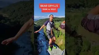 man vs wild bear grylls #bungeejumping