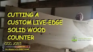 Cutting a Custom Live-Edge Solid Wood Counter