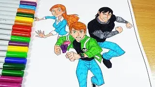 Coloring Pages Ben 10 Gwen Kevin - Coloring Videos Ben 10 Coloring Book 2018