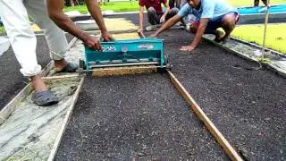 Rice seeding on plastic