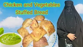 Most Popular South Asian Recipe | Bread Pocket Chicken Recipe | Cooked Chicken Bread