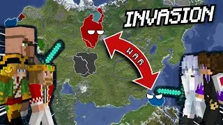 Minecraft Nations защищает свои города от ВТОРЖЕНИЯ!