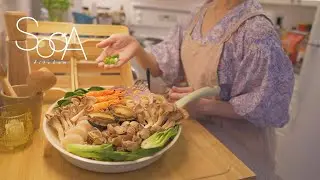 Homebody cooking Korean Seafood Jeongol & Hotteok through the Snowstorm | No Talking Cooking Vlog