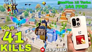 Solo 🔥 41 Kills - 2 Match with OnePlus 15 Powerfull Android Phone in The World! 144 FPS & Gyro Fix?