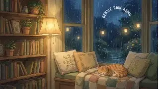 Gentle Rain ASMR 🌧️ | Cozy Ghibli Night for Sleep & Relaxation