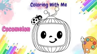 Happy Cocomelon Friend and the Cute Ladybug- Coloring Art for Kids