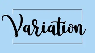 Variation - Meaning and Pronunciation