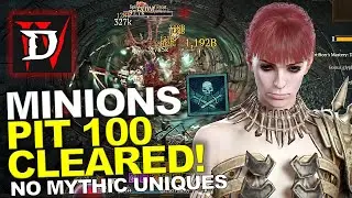 No Mythic Unique, Pit100 Cleared! (REAP MINION) | Diablo 4 Season 10 #diablo4 #shorts
