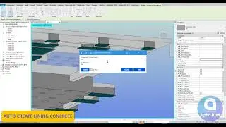 Automatic create Lining Concrete model in Revit using ALPHA BIM | Tự động tạo lớp B&ecirc; t&ocirc;ng l&oacute;t