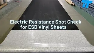 Electric resistance spot check for ESD vinyl sheets-- Titan Vinyl
