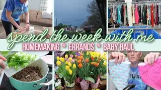 SPEND THE WEEK WITH ME | HOMEMAKING, ERRANDS, GETTING READY FOR BABY / WEEKLY HOMEMAKING VLOG