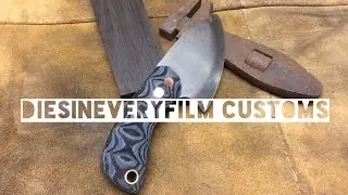 Knife making - custom EDC skinning knife micarta handle