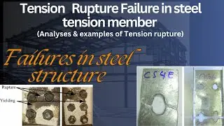 Tension rupture in tension member| causes and examples| steel structure analyses| failure analyses