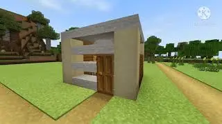 Minecraft: Pocket Edition How to Build Small Modern Stripped Birch log Base 5x5  tutorial (#7)