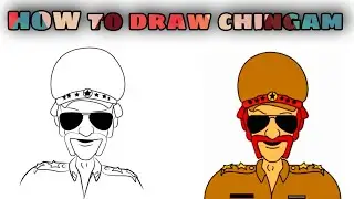 HOW TO DRAW INSPECTOR CHINGAM VERY EASY FROM MOTU PATLU