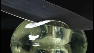 ASMR Glass Apple Cutting | Satisfying Knife Slice in Slow Motion