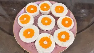 Gelatina de leche rellena de mandarina 🍊💯