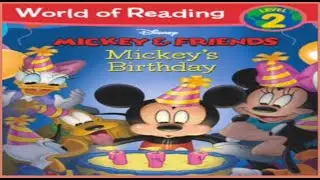 Mickey & Friends Read Along Story book   Mickey's Birthday   Read Aloud Story Books for Kids