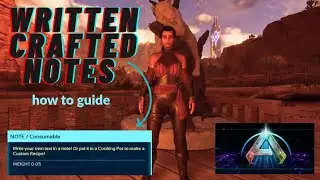 HOW TO  CRAFT WRITTEN NOTES ARK SURVIVAL ASCENDED PS5