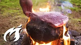 Tafelspitz vom Feuerstein im Wald gegrillt ASMR 🔥🔥🔥