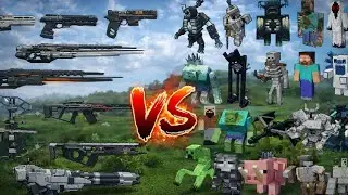 Modern Weapons vs Minecraft Army
