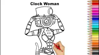 Como desenhar a Clock Woman de Skibidi Toilet multiverse