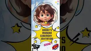 Custom Superhero -theme Mundan digital invitation for boy #mundanceremony #mundan