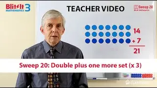 BlitzIt Mathematics Year 3 Teacher Video Sweep 20: Double plus one more set (x 3)