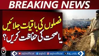 Punjab Anti-Smog Drive | Crop Residue Burning | Pollution & Health Risks - Pakistan news