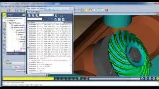CNC Machine 5 Axis : Gear Cutting Machine , catia program, vericut v7.3 simulation,...