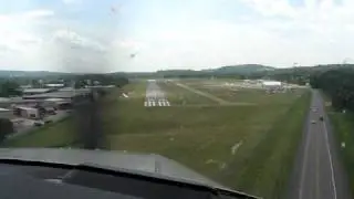 Cockpit Video of 1968 Piper Landing at Chase Field (Cortland County)